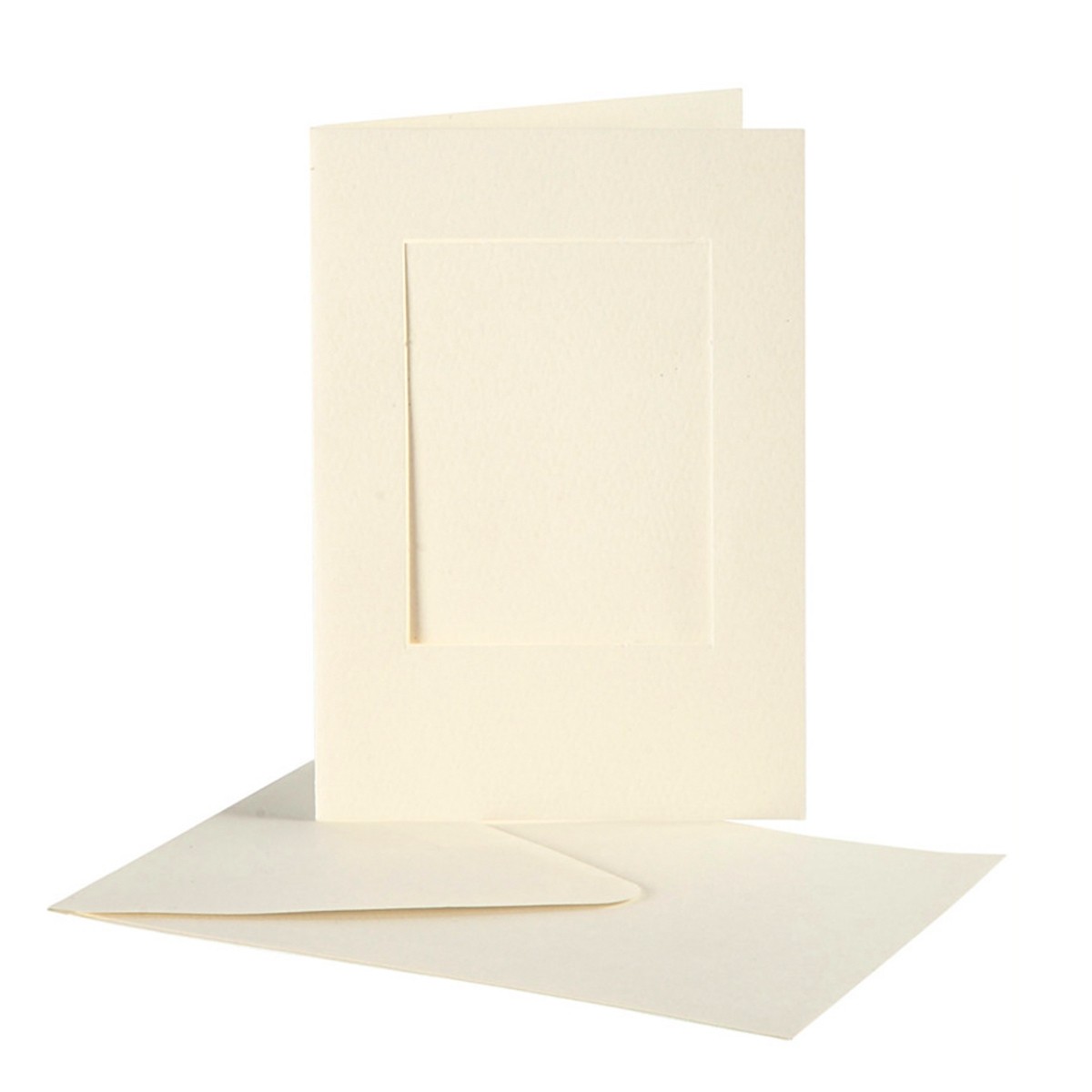 Passepartout kort med kuvert, A6, 10,5x15 cm, 10 stk.
