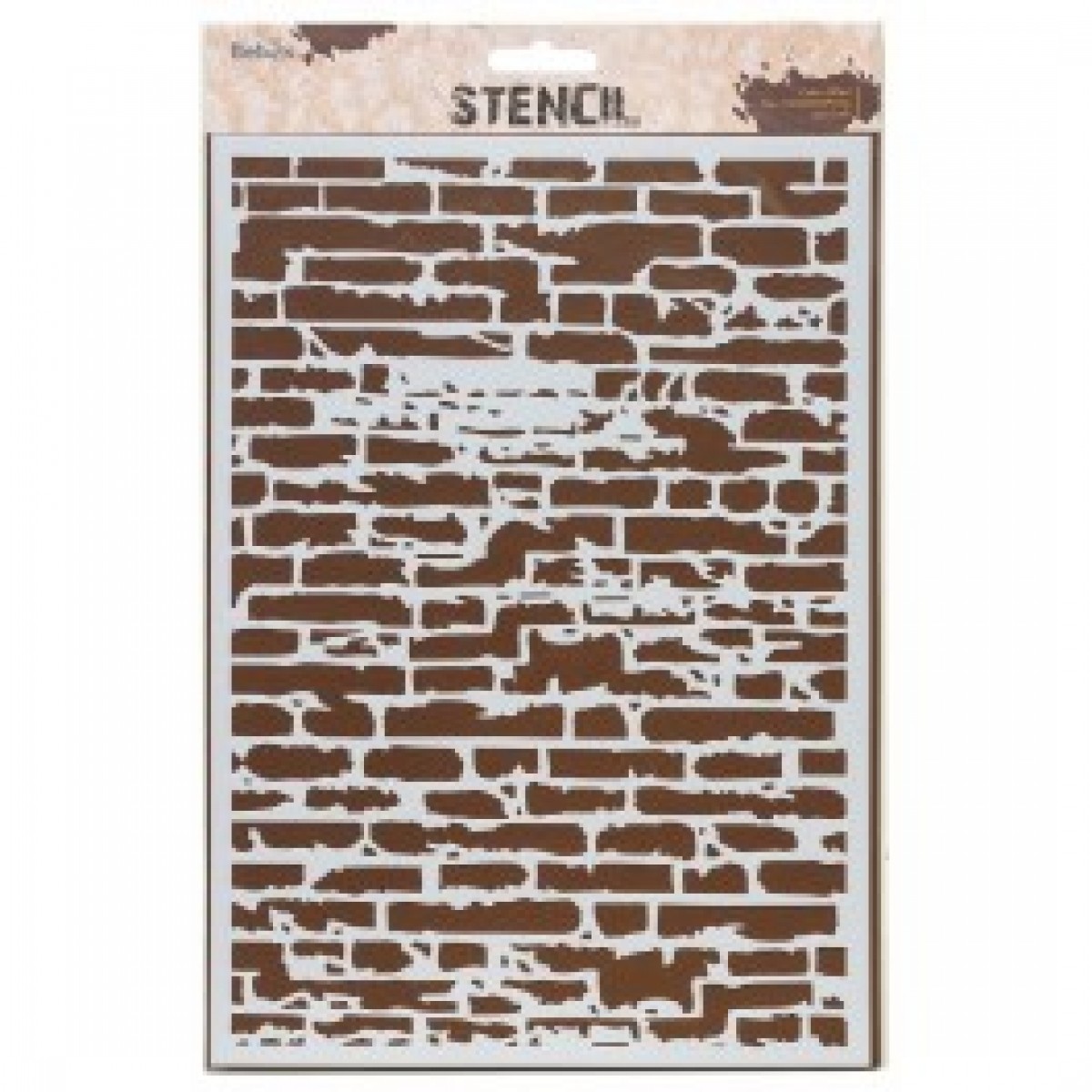 Stencil, 21 x 30 cm. "Brick wall"