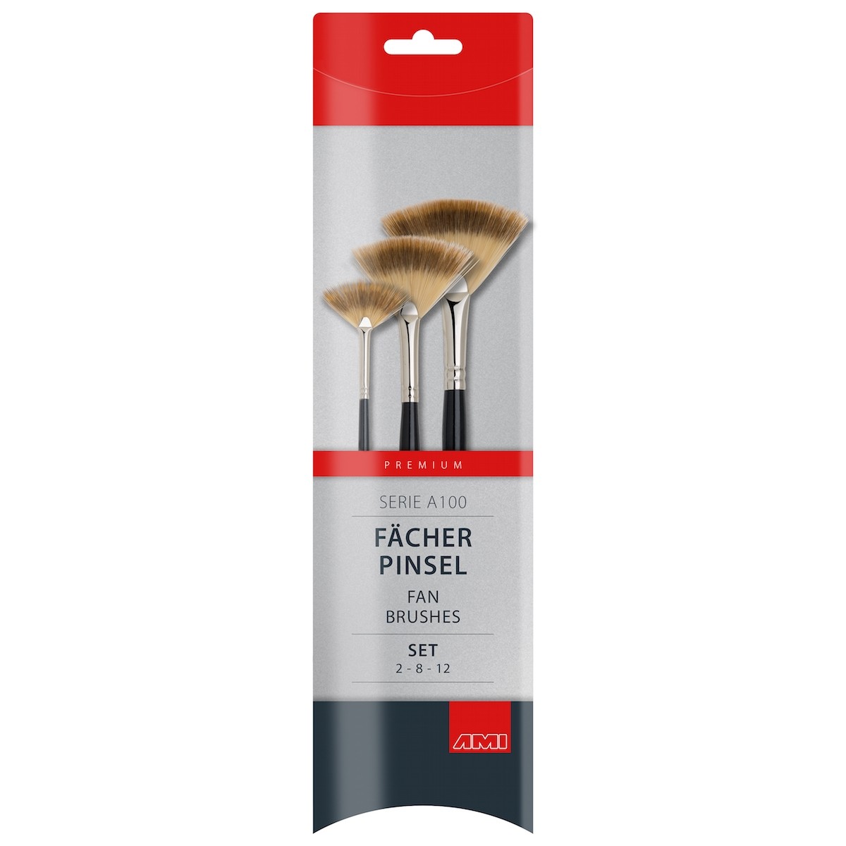 Viftepensel, syntetisk, sæt, A100