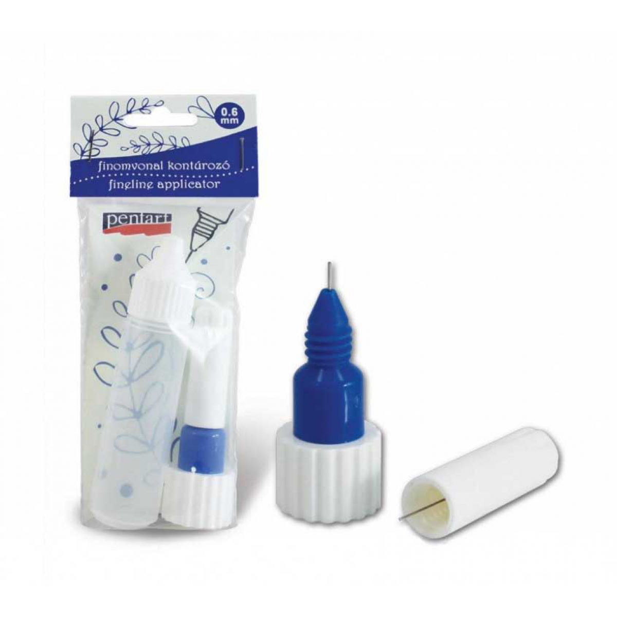 Tegneflaske, fineliner med 0,6 mm nålespids, 20 ml. (tom)