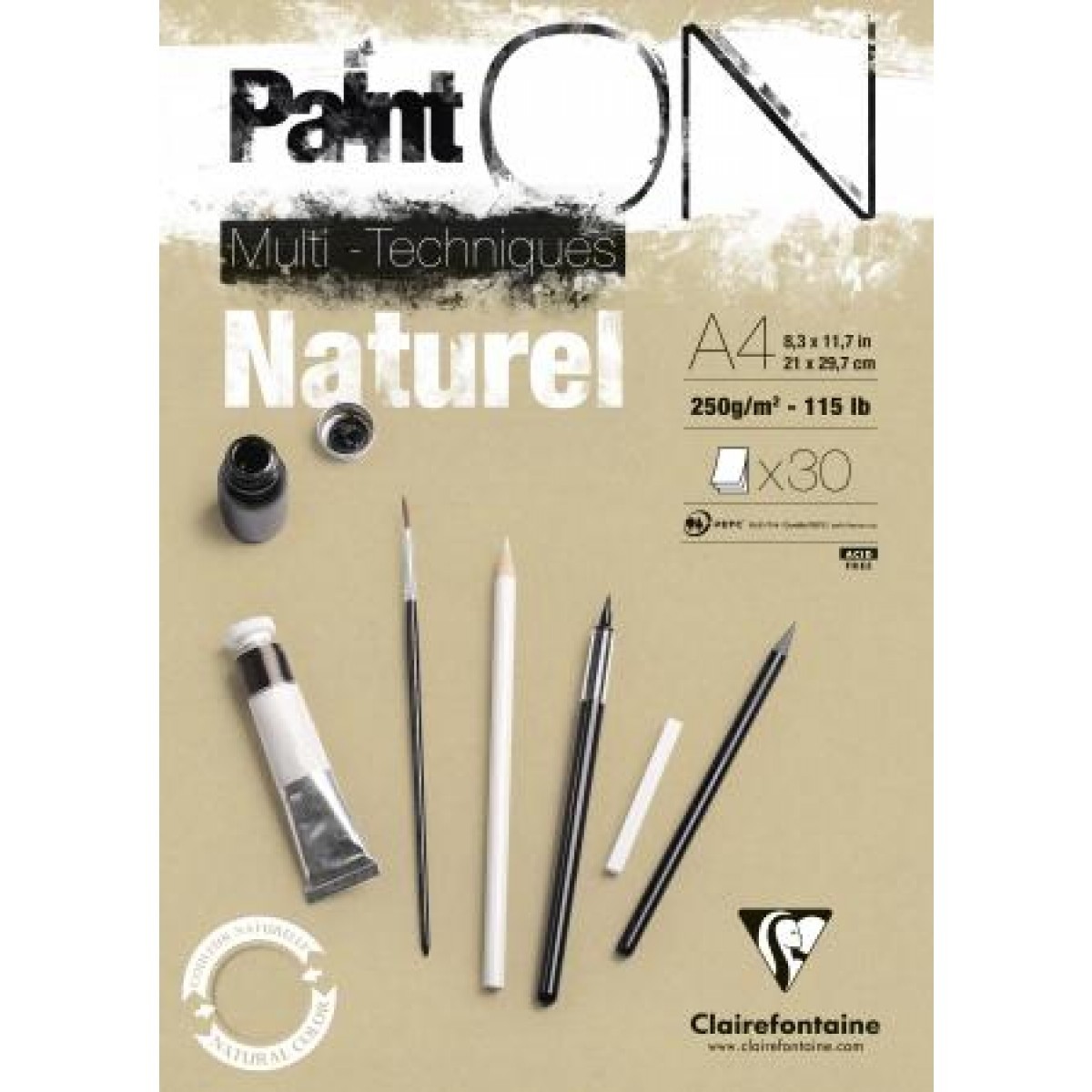ClairefontainePaintONNaturelblok30ark-01