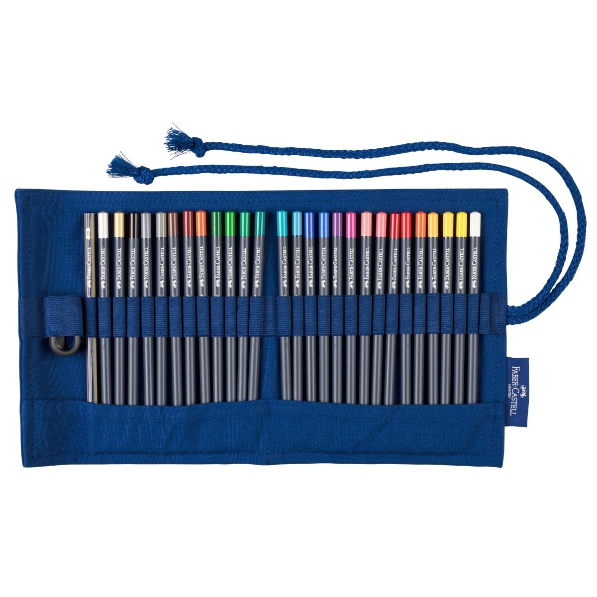 Faber Castell, Goldfarber, 27 stk farveblyanter i penalhus, 2B blyant og spidser