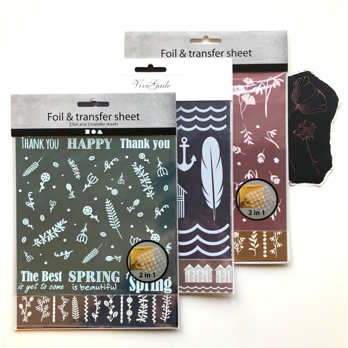 Metalfolie med lim motiv 