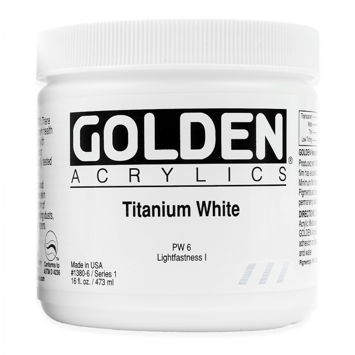 GOLDEN Heavy Body 473 ml. Titanium White