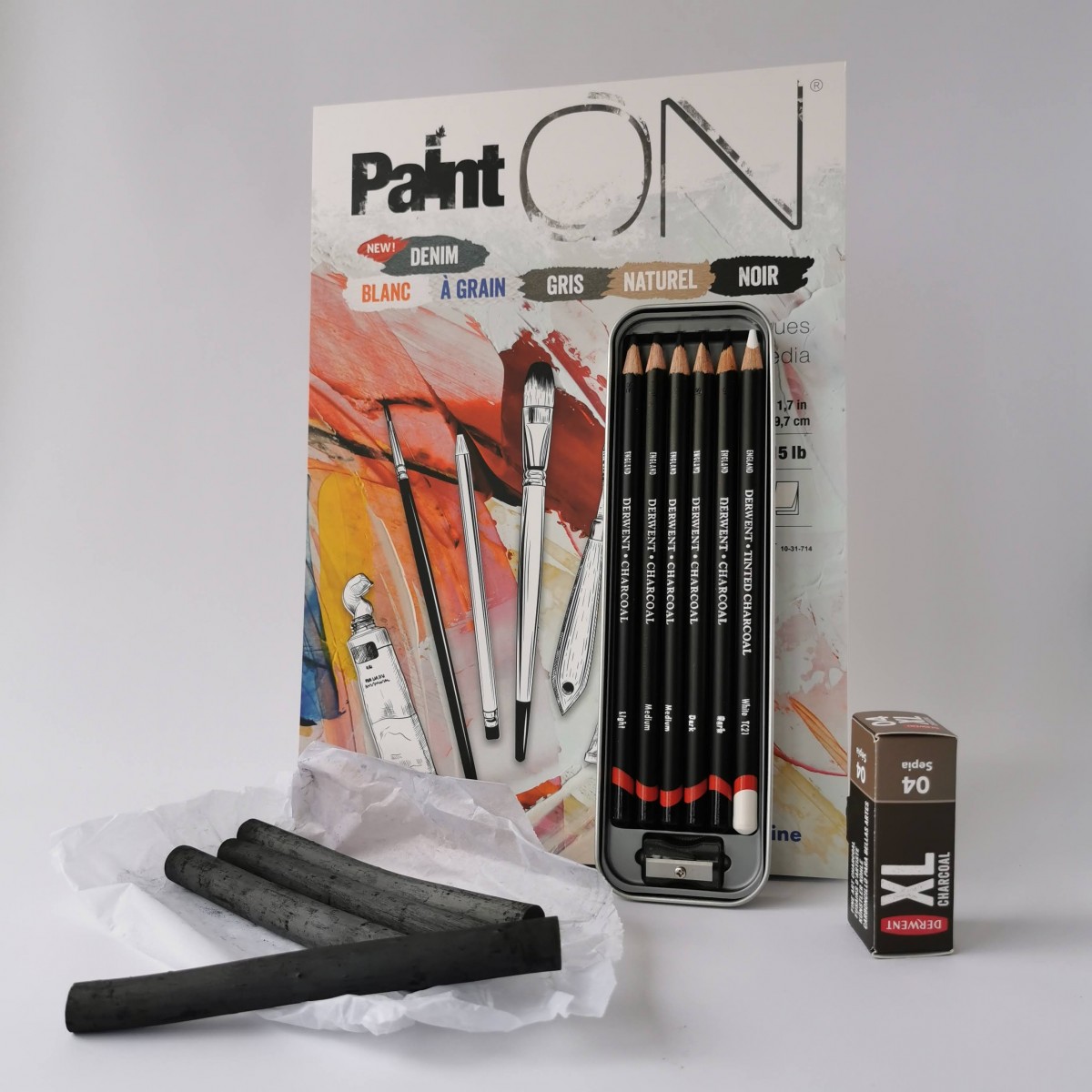 Gavesæt - Kul, div. kul + Paint ON papir