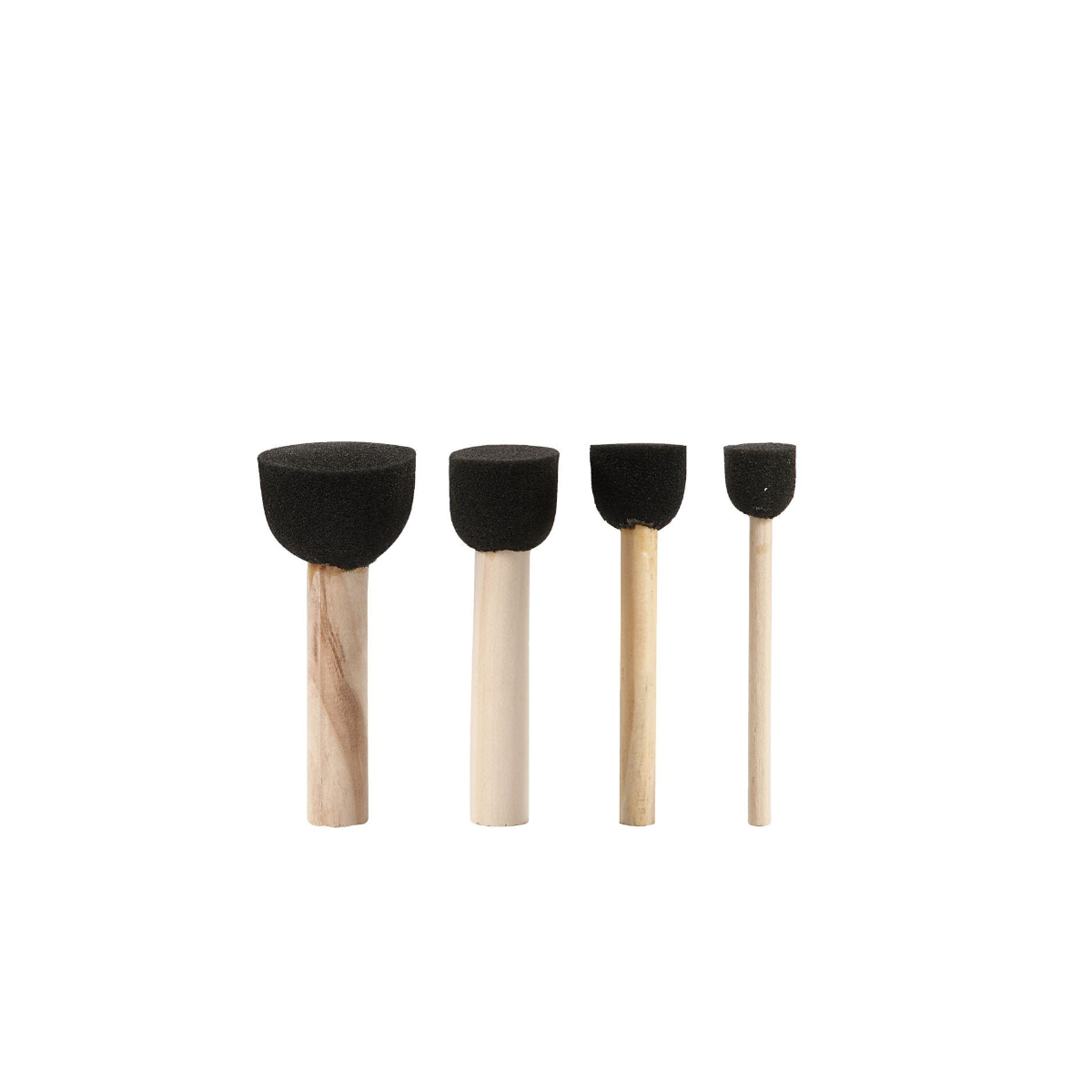 Skum stencilpensler, sæt, sort, 4 stk.