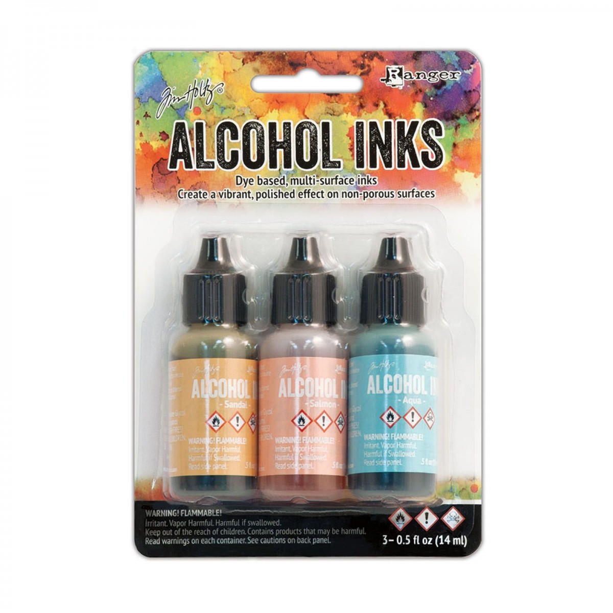 Ranger Alkohol ink Kit, 3 stk., Lakeshore. FAST LAVPRIS