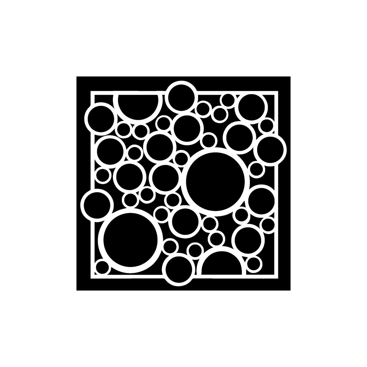 TCW, Stencil, 15x15, Bubble Rebound