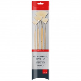 Viftepensel, svinebørster, sæt, nr 1