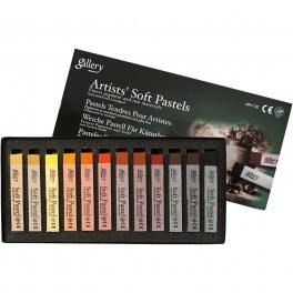 Gallery, Artists' Soft Pastels, earthtones, 12 stk.