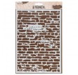 Stencil, 21 x 30 cm. "Brick wall"