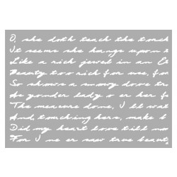 Marabu stencil, A4, Script